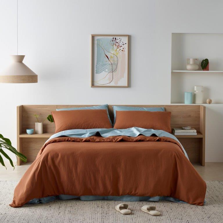 Rust Waterproof Doona Cover Set with Sand Sheets