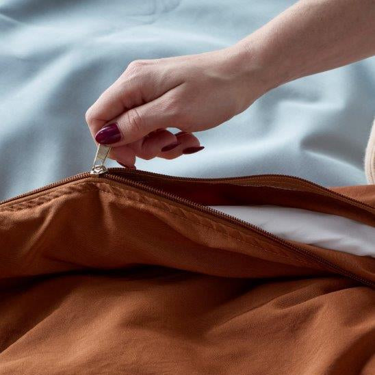 Rust Quilt Cover with zip