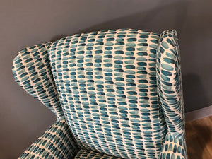 Shania Wing back chair in Bridget Teal