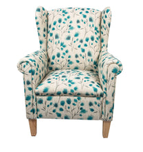 Load image into Gallery viewer, Shania Wing back chair in Alexandria Teal
